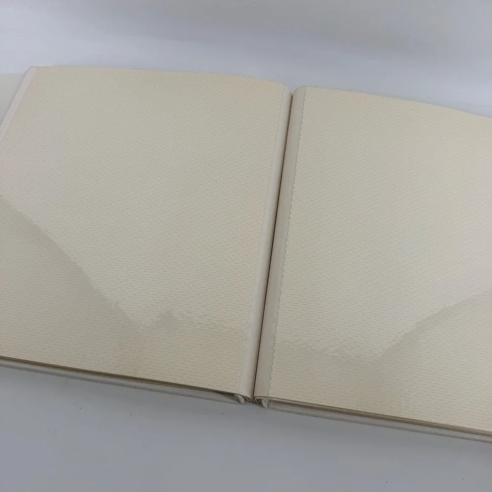 C.R Gibson Unimount 45 Vintage Photo Album Cream Silver Border 20 Magnetic Pages